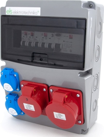 Picture of ELS Elektrotechnika Rozdzielnica budowlana 32A/5P + 16A/5P + 2*GS 230V + zabezpieczenia + rónicówka, 11NO22C11C1F