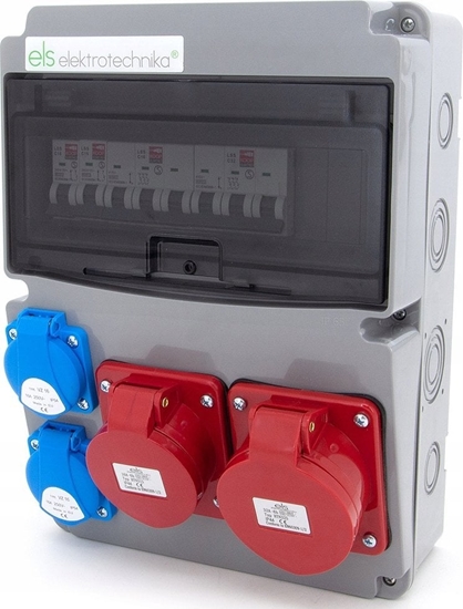 Picture of ELS Elektrotechnika Rozdzielnica budowlana 32A/5P + 16A/5P + 2*GS 230V + zabezpieczenia, 11NO22C11C11C