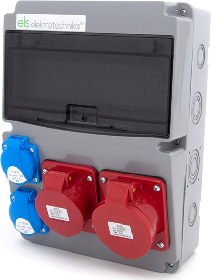Picture of ELS Elektrotechnika Rozdzielnica budowlana 32A/5P + 16A/5P + 2*GS 230V, 11NO211