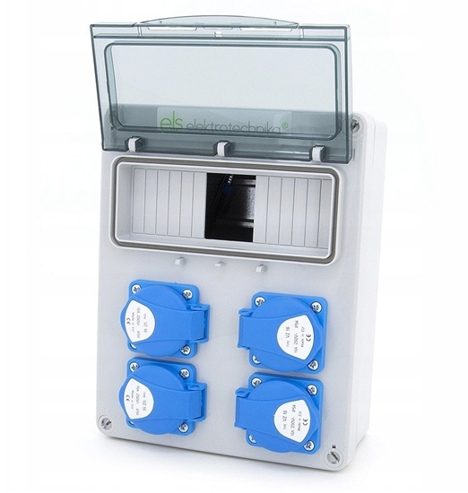 Picture of ELS Elektrotechnika Rozdzielnica budowlana 4*GS 230V, obudowa cienna / natynkowa, okablowana, niewyposaona, okienko 8M, 8NO400
