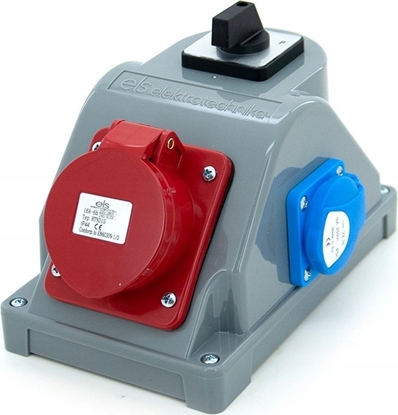 Attēls no ELS Elektrotechnika Rozdzielnica budowlana typ COMBOPOL 16A/5 + GS 230V + rozcznik L-0-P, obudowa nacienna / natynkowa, N110LP