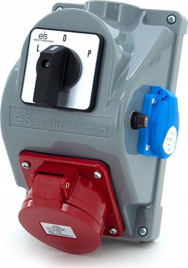 Picture of ELS Elektrotechnika Rozdzielnica budowlana typ COMBOPOL 32A/5 + GS 230V + wycznik 0-1, obudowa nacienna / natynkowa, N1T01-01