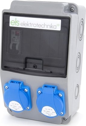 Picture of ELS Elektrotechnika Rozdzielnica budowlana, ogrodowa 2*GS 230V + zabezpieczenia, 6NO21C00