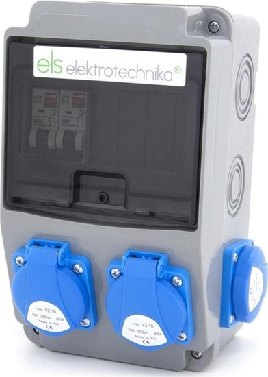 Picture of ELS Elektrotechnika Rozdzielnica budowlana, ogrodowa 4*GS 230V + zabezpieczenia, 6NO42C00