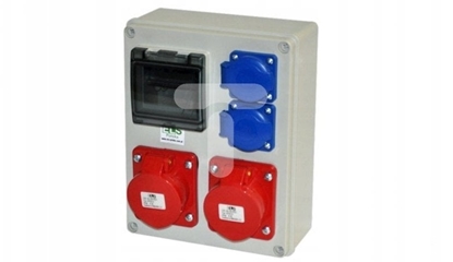 Attēls no ELS Elektrotechnika Zestaw zasilajcy MIKO-4M 2x16A/5P + 2x230V IP44 E901304021