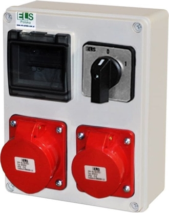 Picture of ELS Elektrotechnika Zestaw zasilajcy MIKO-4M 32A/5P + 16A/5P + przecznik 0-1 IP44 E901304002