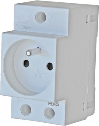 Изображение ELS Polska Gniazdo moduowe z/u 16A 230V na szyn TH35 (AUS16B)