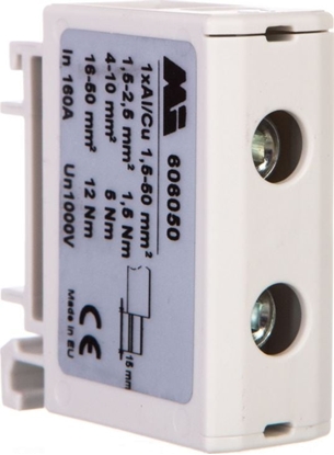 Picture of EM Group Zczka szynowa 1-torowa 1,5-50mm2 szara EURO OTL 50 1xAl/Cu 606050 - 606050