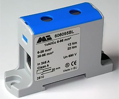 Picture of EM Group Zczka szynowa 1-torowa 35-240mm2 niebieska EURO (606240 BL)