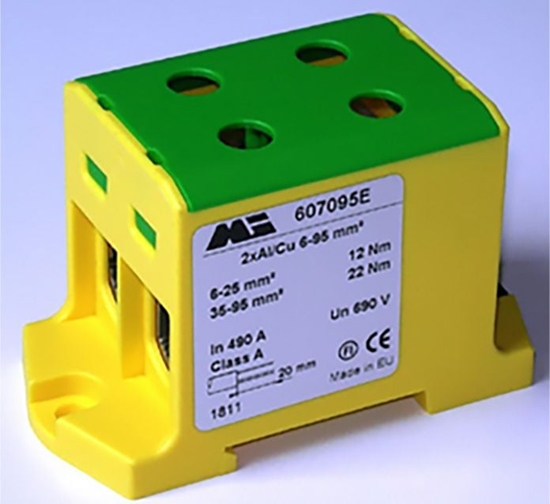 Изображение EM Group Zczka szynowa 2-torowa 35-150mm2 óto-zielona EURO (607150 E)