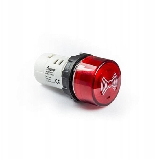 Picture of Emas Buzzer, monoblok, 230V AC, 85db, podwietlony, IP65, czerwony T0-MBZS220SE