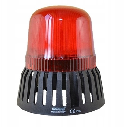 Attēls no Emas Wielofunkcyjna lampa czerwona fi 120 z buzerem, 12-24V AC/DC T0-IT120R024Z