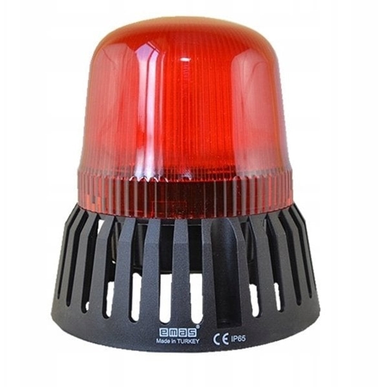 Picture of Emas Wielofunkcyjna lampa czerwona fi 120 z buzerem, 12-24V AC/DC T0-IT120R024Z