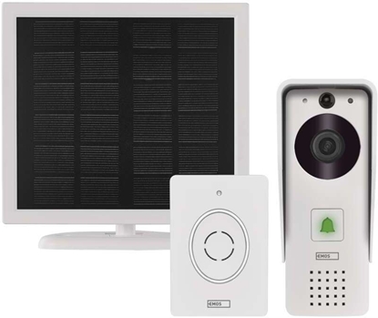 Attēls no Emos Dzwonek wideo IP-09D z Wi-Fi, akumulatorem i panelem solarnym H4030