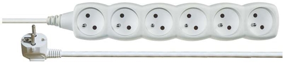 Picture of Emos Przeduacz 6-gniazd z/u 3m /H05VV-F 3G1/ biay (P0613)