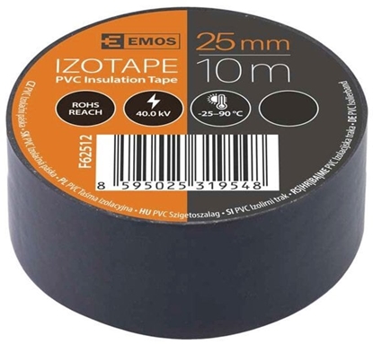 Attēls no Emos Tama izolacyjna PVC 25mm / 10m czarny F62512