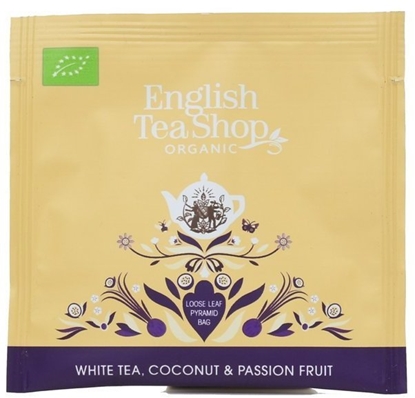 Picture of English Tea Shop Herbata biaa Premium White Tea Coconut & Passion Fruit 50 saszetek