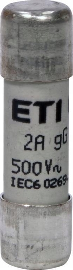 Picture of Etipo Wkadka topikowa cylindryczna CH10x38 gG 2A/500V 002651013 Eti