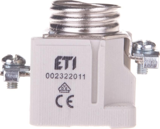 Изображение Eti-Polam Gniazdo bezpiecznikowe na szyn 1P E27 DII 25A 500V EZV 25-ZP 002322017