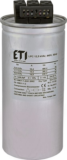 Picture of Eti-Polam Kondensator CP LPC 15 kVAr 440V 50Hz (004656762)