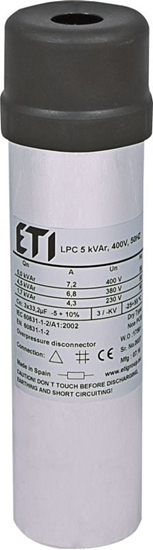 Изображение Eti-Polam Kondensator CP LPC 5 kVAr 400V 50Hz (004656705)
