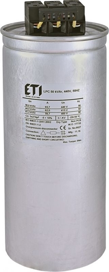 Изображение Eti-Polam Kondensator CP LPC 50 kVAr 440V 50Hz (004656767)