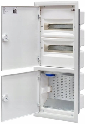 Изображение Eti-Polam Rozdzielnica hybrydowy 2x12 podtynkowy drzwi metalowy biay / IP40 400V AC / ERP12-4-2V MEDIA 001101370