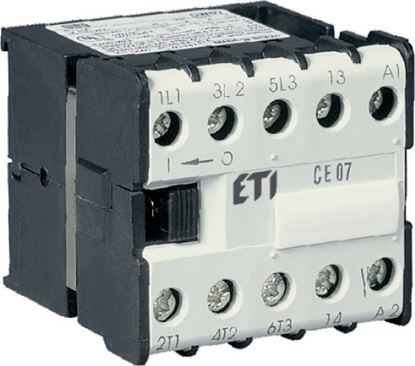 Attēls no Eti-Polam Stycznik miniaturowy 7A 3P 400V AC 1Z 0R CE07.10-400V-50/60Hz 004641024