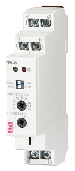 Picture of Eti-Polam Termostat analogowy 0-40 stopni 1P 16A 24-230V AC/DC