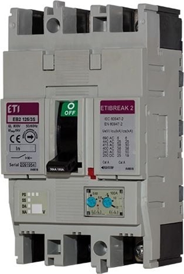 Picture of Eti-Polam Wycznik mocy 4P 125A 25kA wyzwalacz termo-magnetyczny (EB2 125/4L)