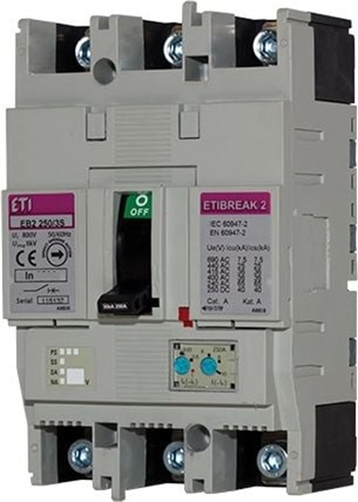 Picture of Eti-Polam Wycznik mocy 4P 160A 36kA wyzwalacz termo-magnetyczny (EB2 160/3S)