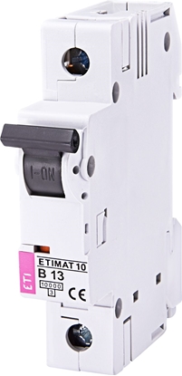 Attēls no Eti-Polam Wycznik nadprdowy 1P B 13A 10kA AC ETIMAT10 (002121715)