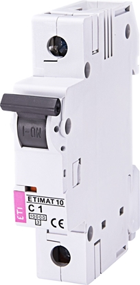 Attēls no Eti-Polam Wycznik nadprdowy 1P C 1A 10kA AC ETIMAT10 (002131704)