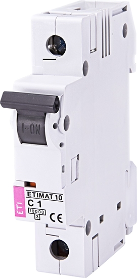 Picture of Eti-Polam Wycznik nadprdowy 1P C 1A 10kA AC ETIMAT10 (002131704)