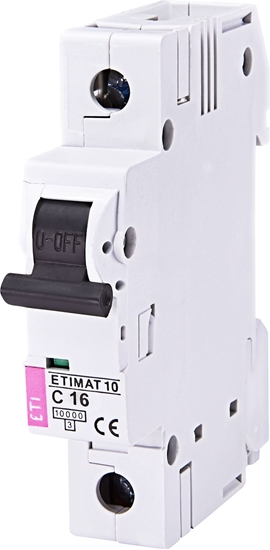 Изображение Eti-Polam Wycznik nadprdowy 2P C 16A 10kA AC ETIMAT10 (002133716)