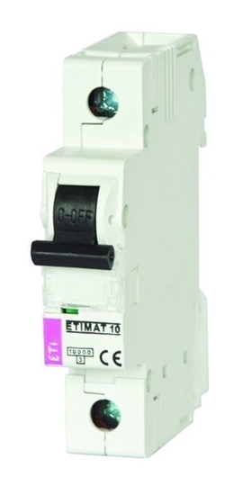 Picture of Eti-Polam Wycznik nadprdowy ETIMAT10 1P B 6A 10kA AC - 002121712