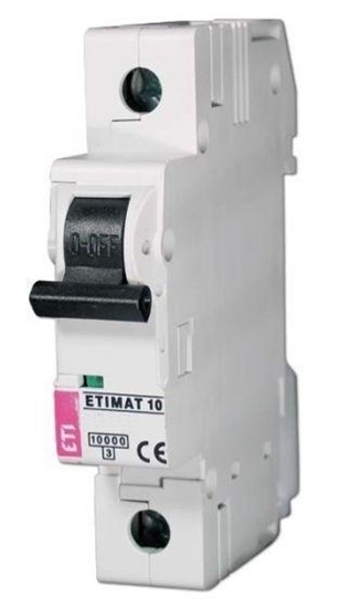 Picture of Eti-Polam Wycznik nadprdowy ETIMAT10 1P C 25A 10kA AC - 002131718