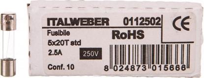 Attēls no Eti-Polam Wkadka aparatowa 5x20mm 2,5A T /zwoczna/ 250V 006710050