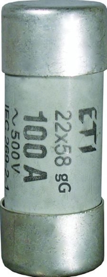 Picture of Eti-Polam Wkadka bezpiecznikowa cylindryczna CH22P 22x58 aM 125A/400V (006711054)