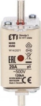 Picture of Eti-Polam Wkadka bezpiecznikowa KOMBI NH00 gG 20A/500V 004182206 /3szt./