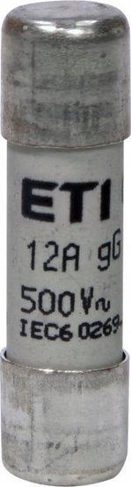 Picture of Eti-Polam Wkadka topikowa cylindryczna CH10x38 12A/500V 002651018