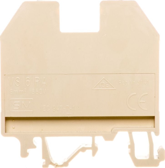 Picture of Eti-Polam Zczka szynowa gwintowa 6mm2 beowa VS 6 PA 003901068