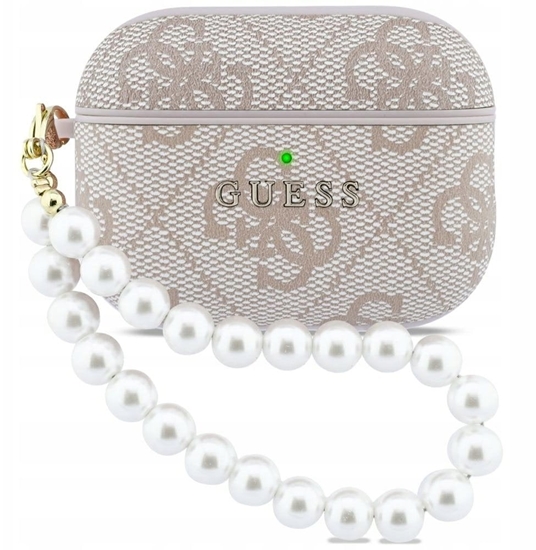 Изображение Etui Guess 4G Pearl Strap do Apple AirPods Pro 3 róowy