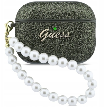 Изображение Etui Guess Glitter Pearl Strap do Apple AirPods Pro 3 khaki