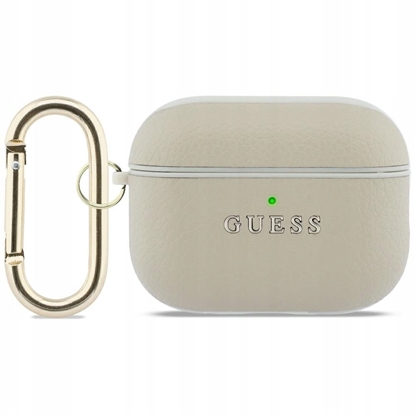 Изображение Etui Guess Grained Classic Logo Hook do Apple AirPods Pro 3 zoty