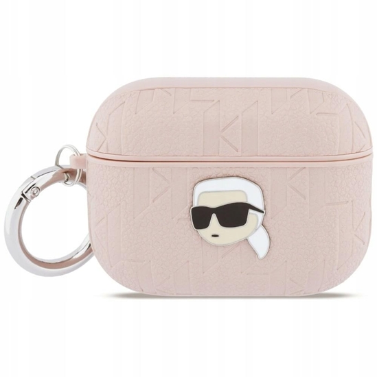 Изображение Etui Karl Lagerfeld Monogram Karl Head do Apple AirPods Pro 3 róowy