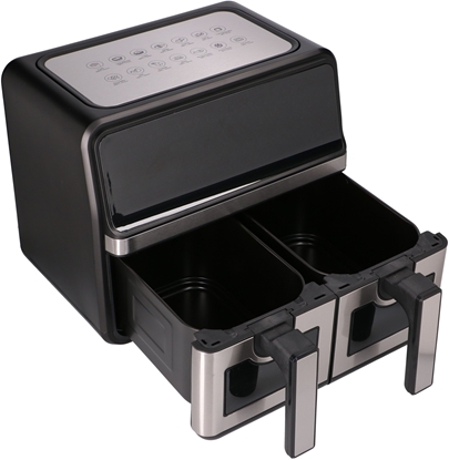 Picture of EXTRALINK FRYTKOWNICA AIR FRYER 9L 2200W DWUKOMOROWA CZARNA