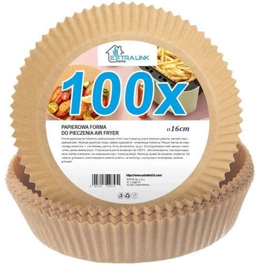 Picture of ExtraLink Wkadki papierowe do frytkownicy okrge, 16cm, 100 pieces