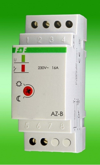 Изображение F&F Automat zmierzchowy 16A 230V 2-1000lx DIN AZ-B