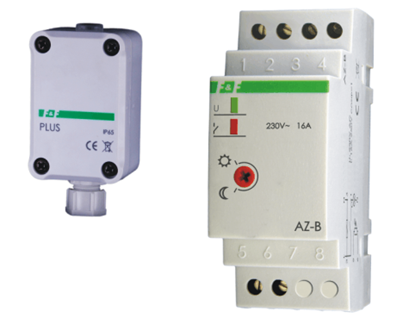 Attēls no F&F Automat zmierzchowy 16A 230V 2-1000lx sonda AZ-B PLUS
